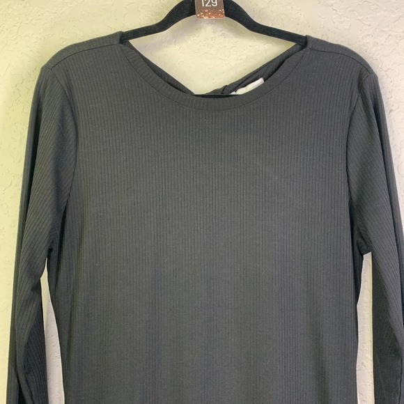 FOURTEENTH PLACE Black Ribbed Twist-Back Maxi Dress - NWOT - Picture 2 of 10